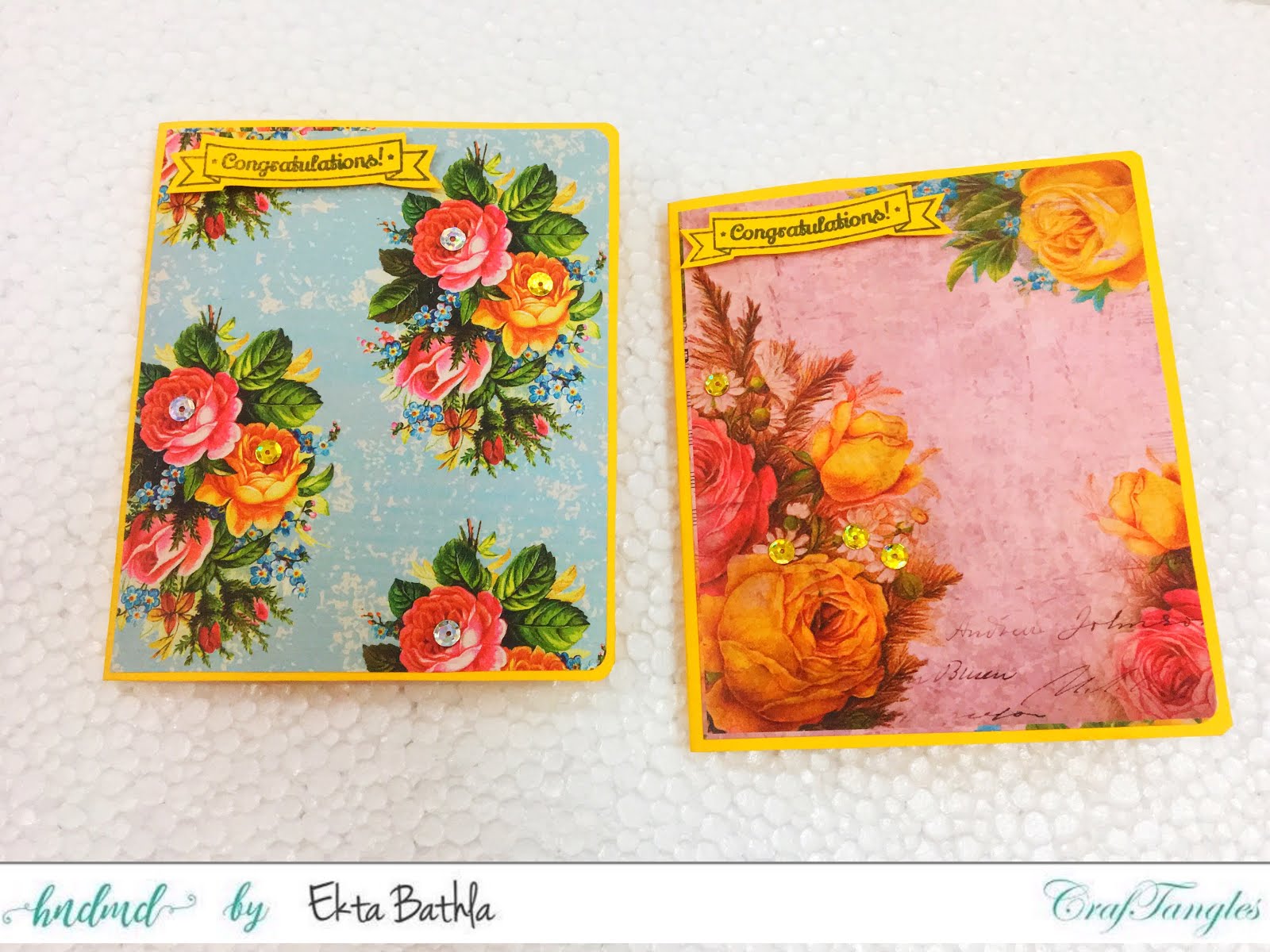 Some quick cards using patterned papers by CrafTangles 12