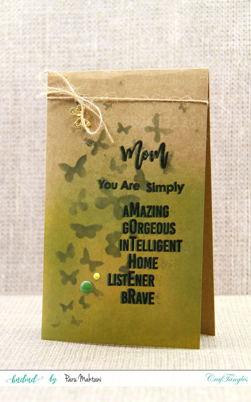 Mother's Day cards using Kraft card and distress inks 2