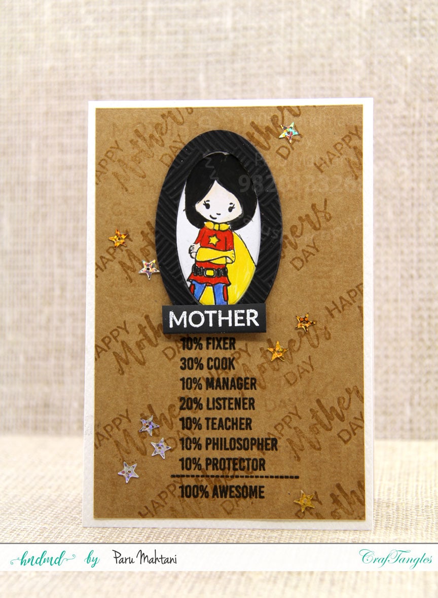 Mother's Day cards using Kraft card and distress inks 4