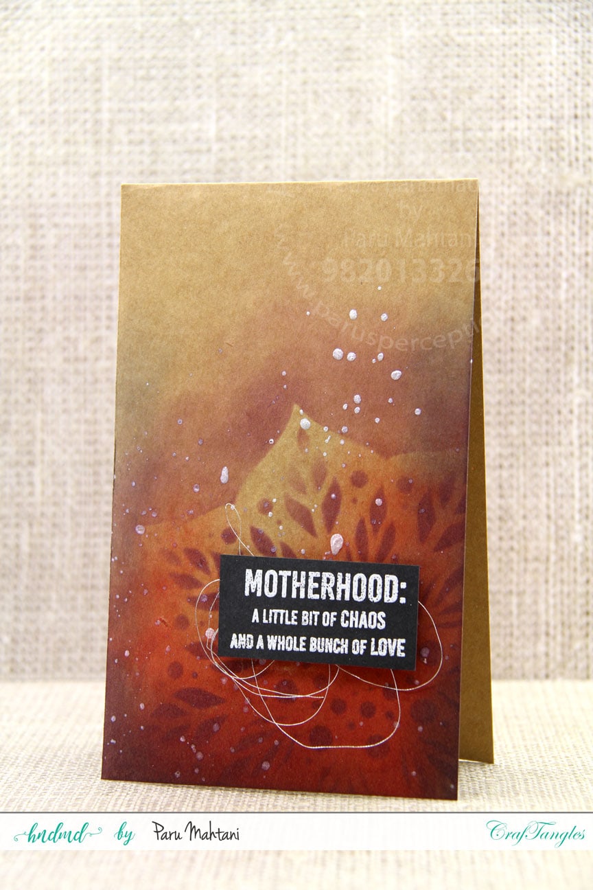 Mother's Day cards using Kraft card and distress inks 3