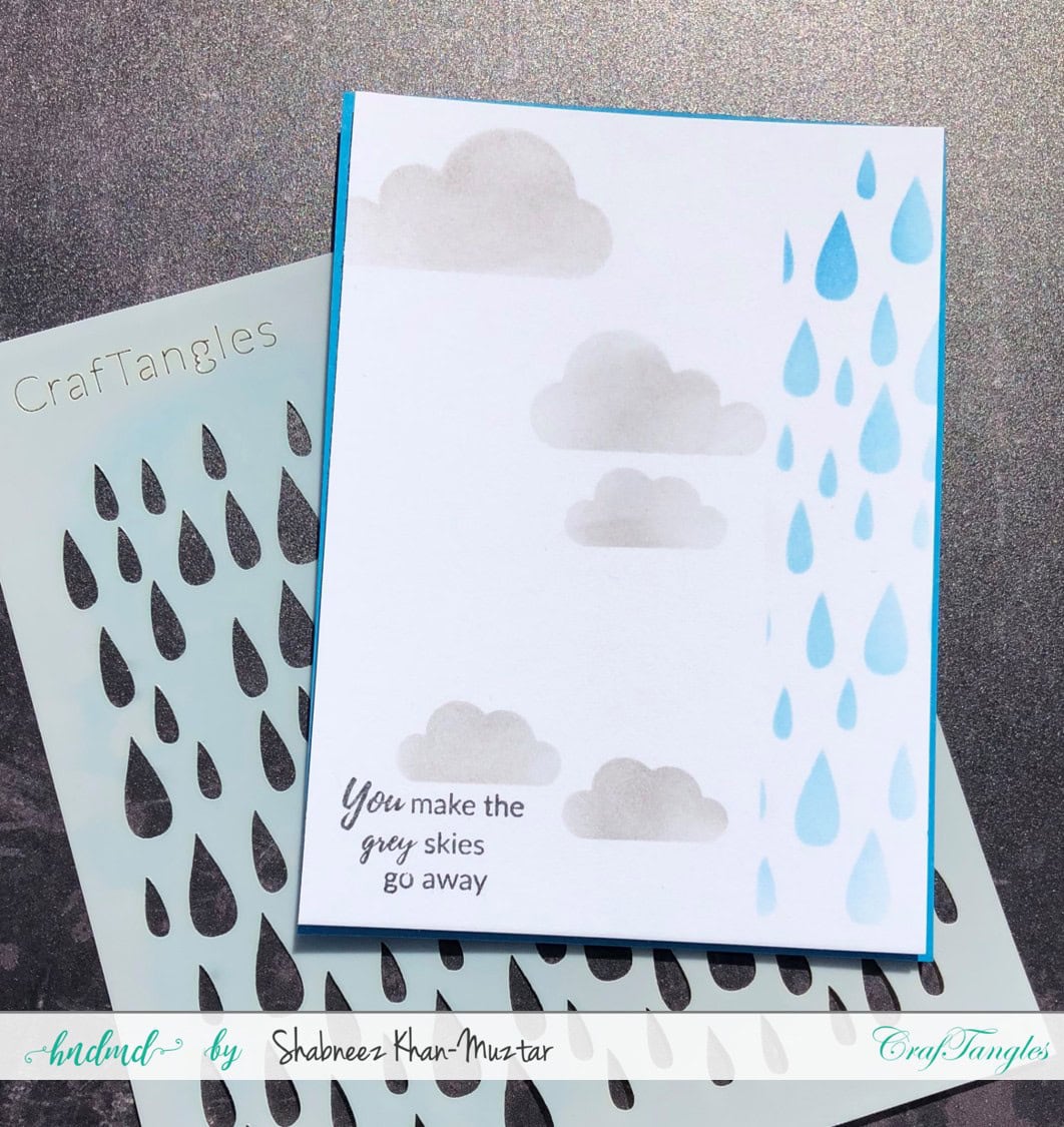 1 Stencil 3 Ways - CrafTangles Rainbows & Clouds Stencils 3