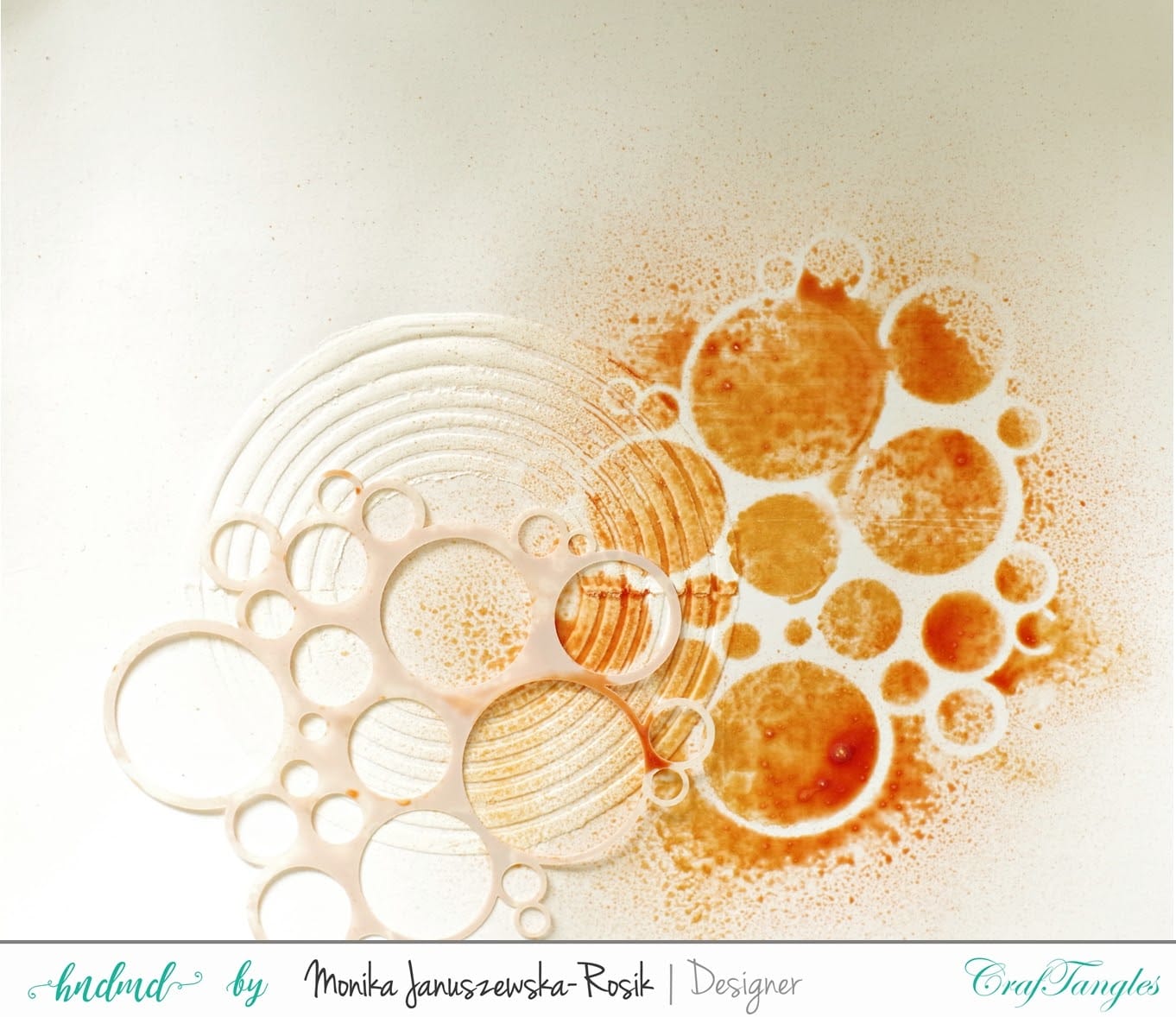 Mixed media Layout with CrafTangels stencils 8