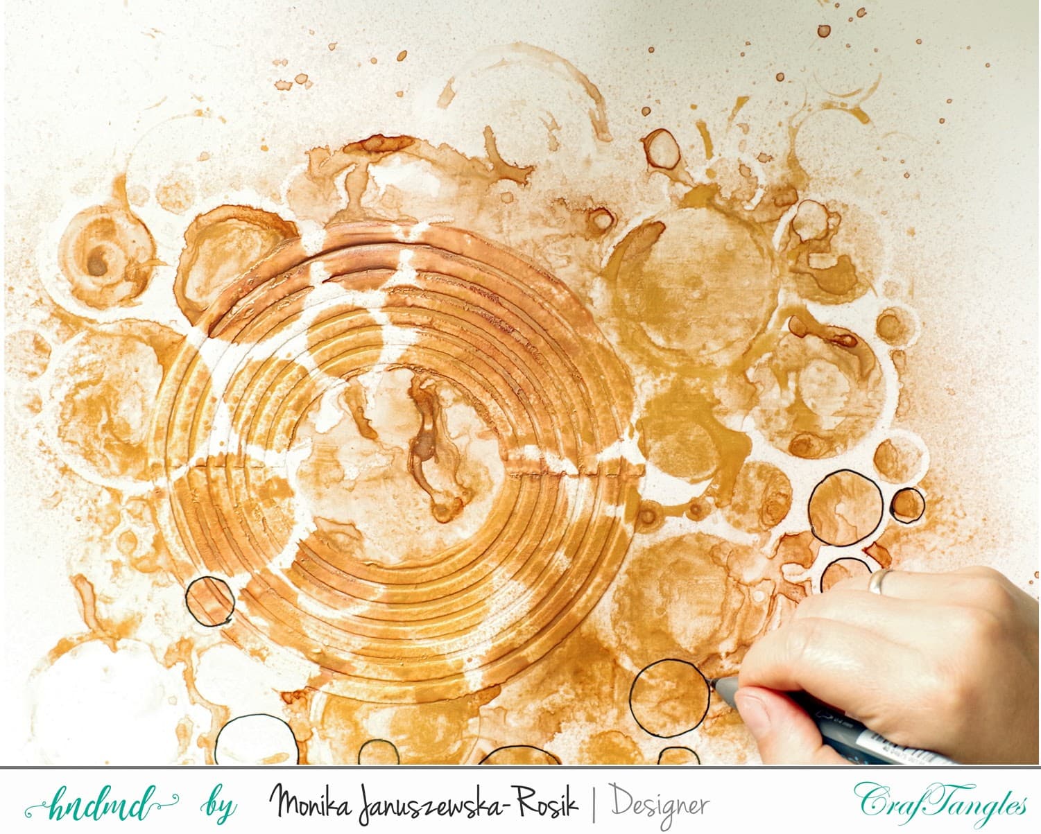 Mixed media Layout with CrafTangels stencils 9
