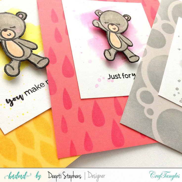 Tone on Tone Backgrounds with Colored Card Stocks and Stencils 8