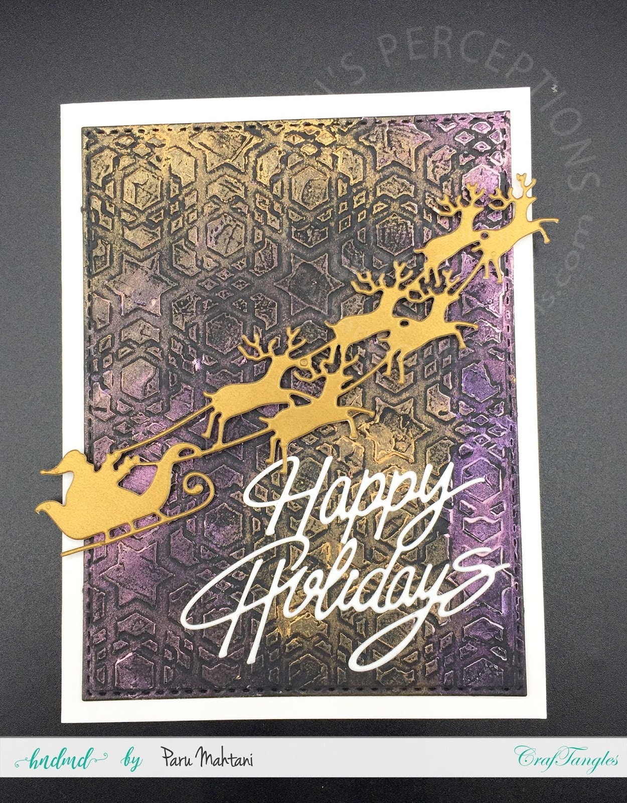 Christmas cards using textured backgrounds and art wax. 4