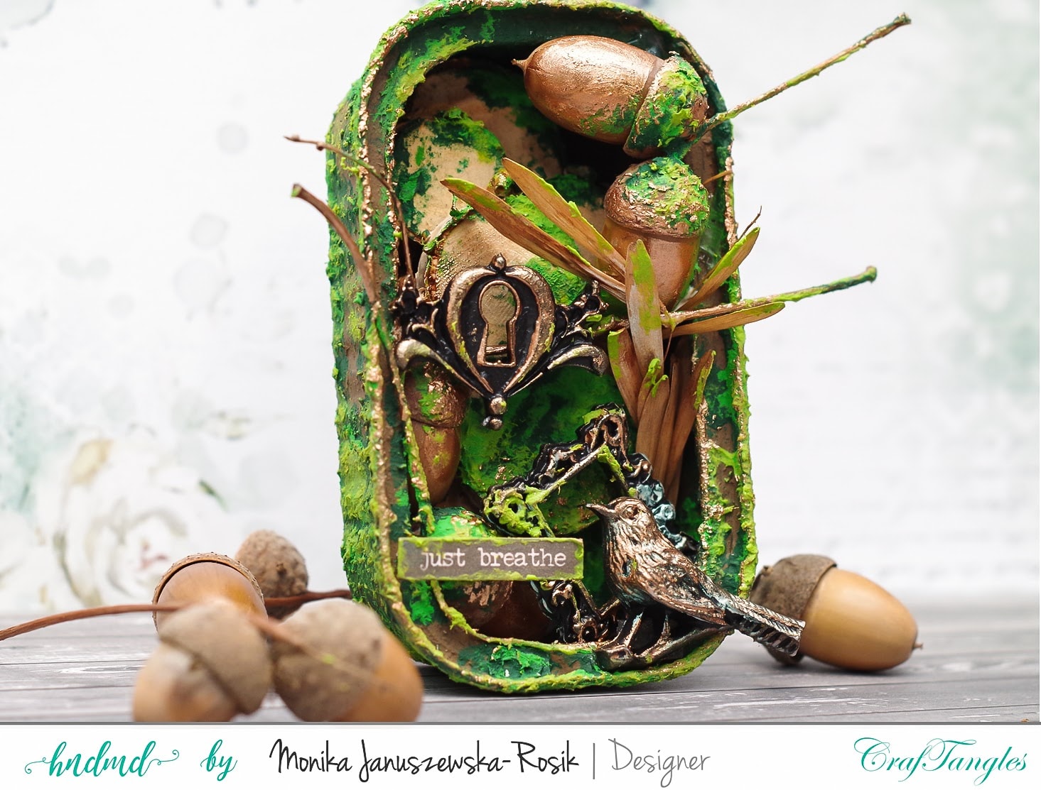 Altered can with Moss Effect Texture Paste 5