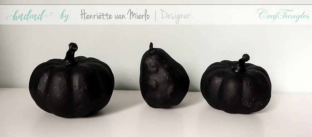 Black and white altered pumpkins with art waxes 3