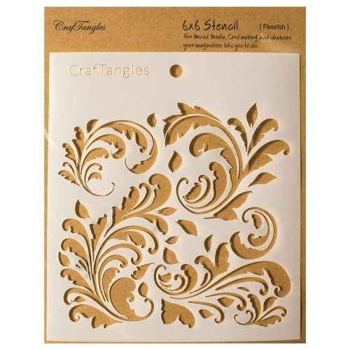 Flourish - CrafTangles 6"x6" Stencil