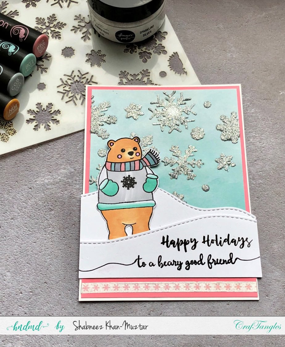 CrafTangles Christmas Cards with Sparkle! 4