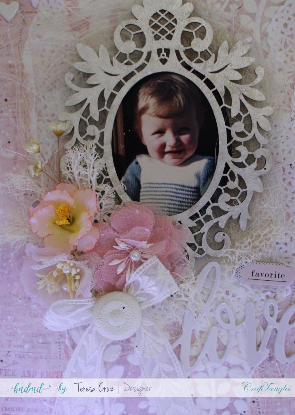 Scrapbook Layout "Lovely" with process video 3