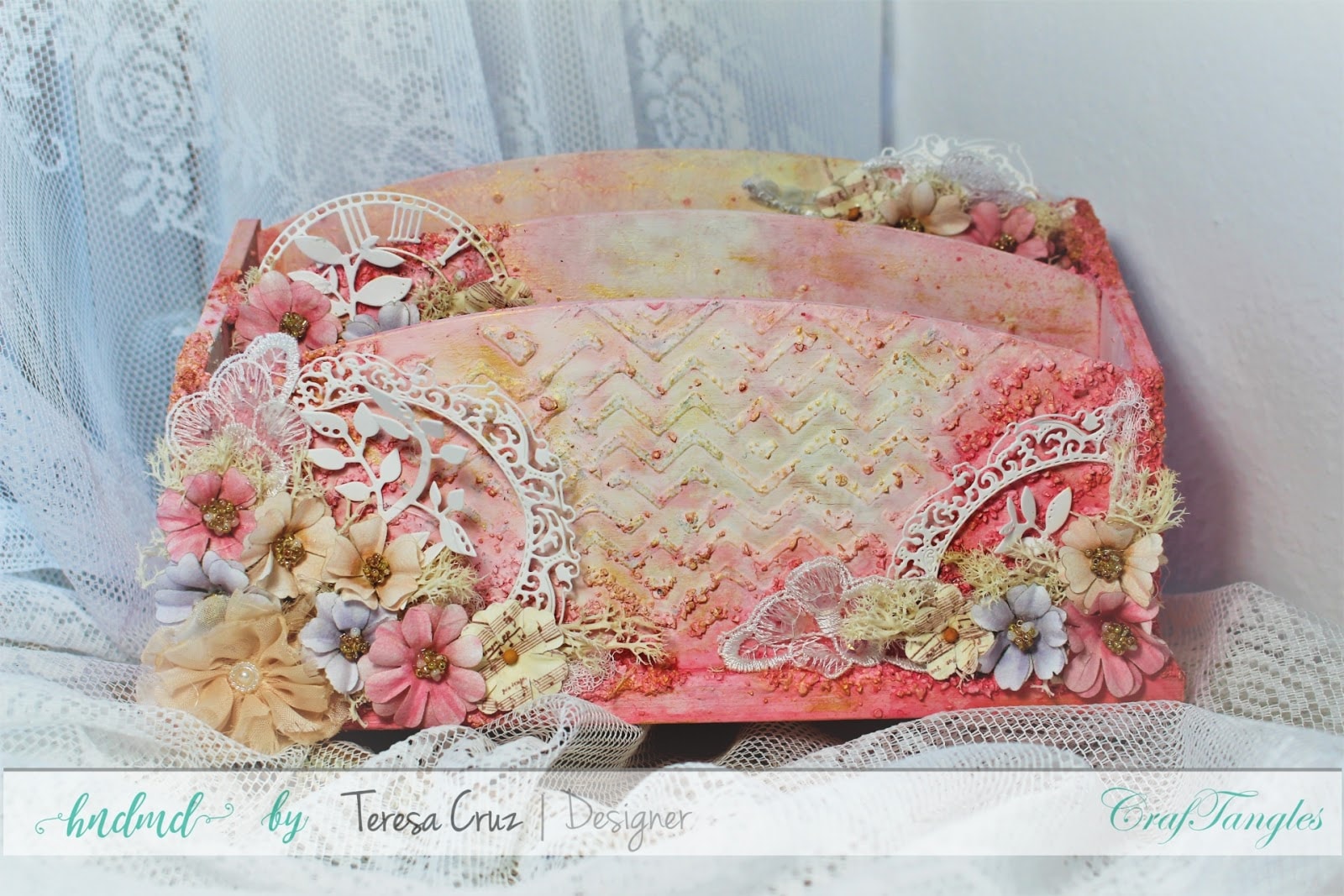 Mix Media Shabby Chic Letter Holder 20