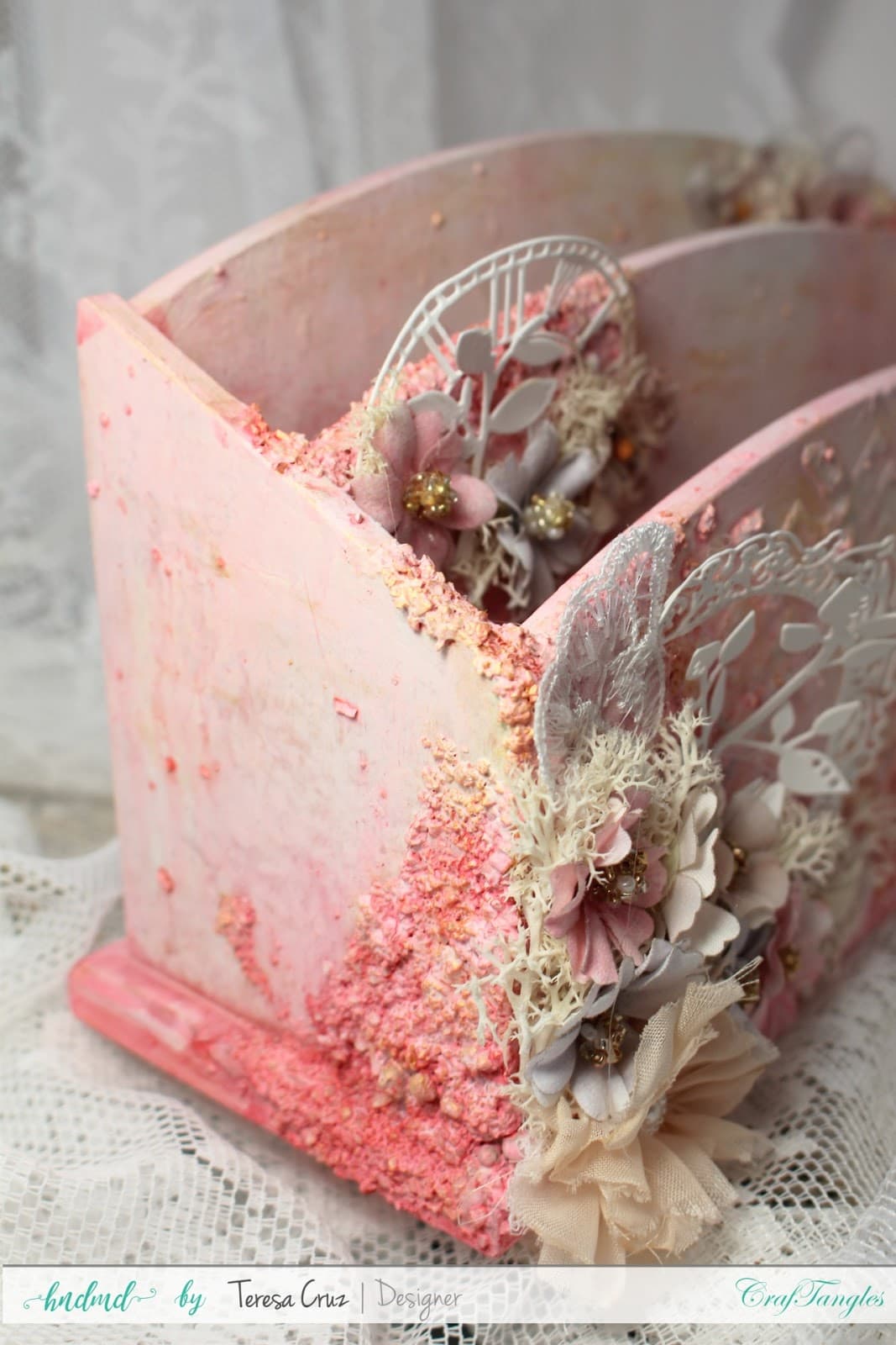 Mix Media Shabby Chic Letter Holder 12