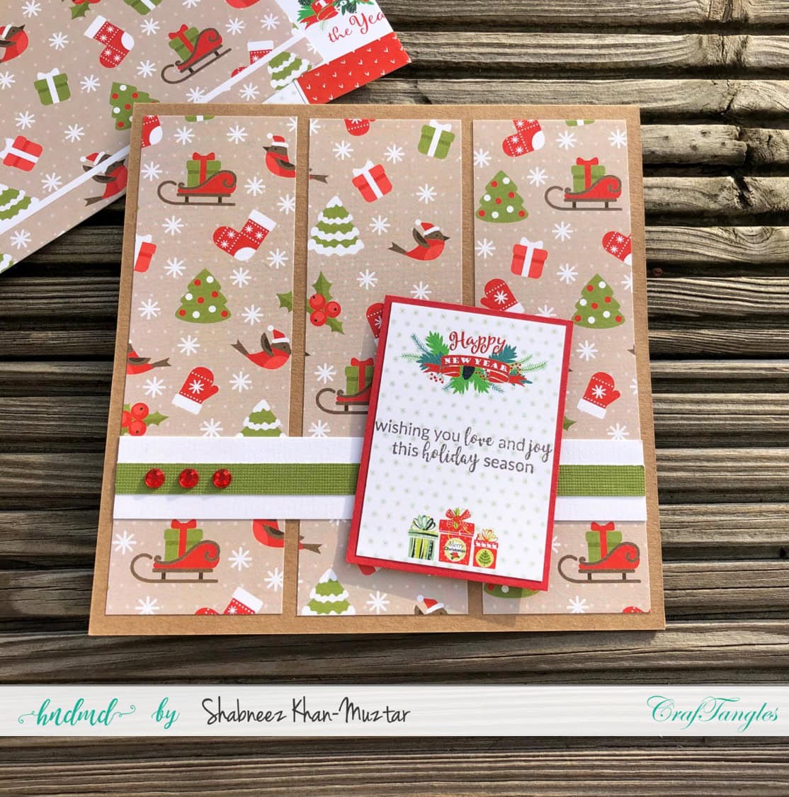 Ideas Using CrafTangles Merry Christmas Paper Pad 2