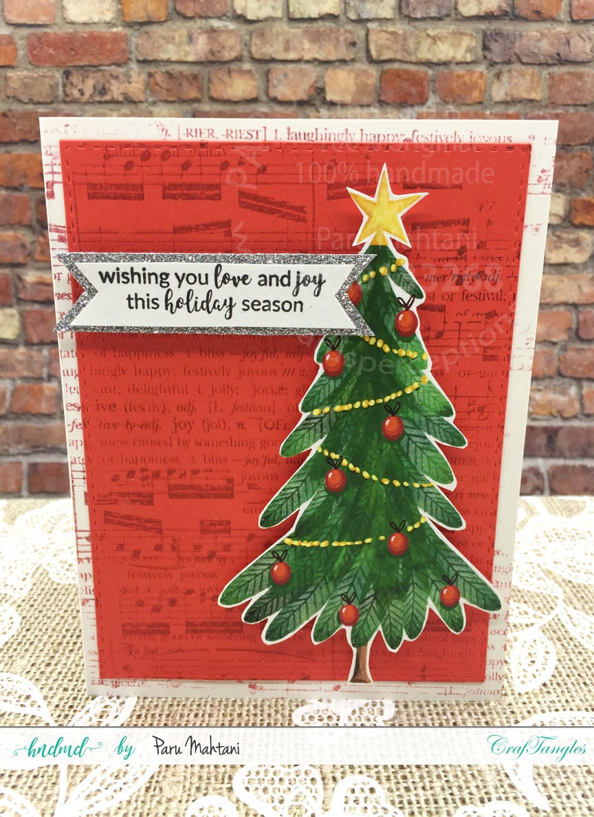 Christmas cards using patterned paper and Christmas elements pack. 11