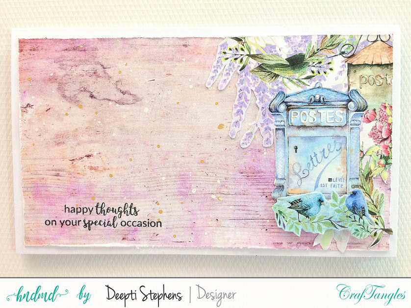 SIMPLE SHABBY CHIC CARDS WITH COUNTRY SIDE PAPER PACK 7
