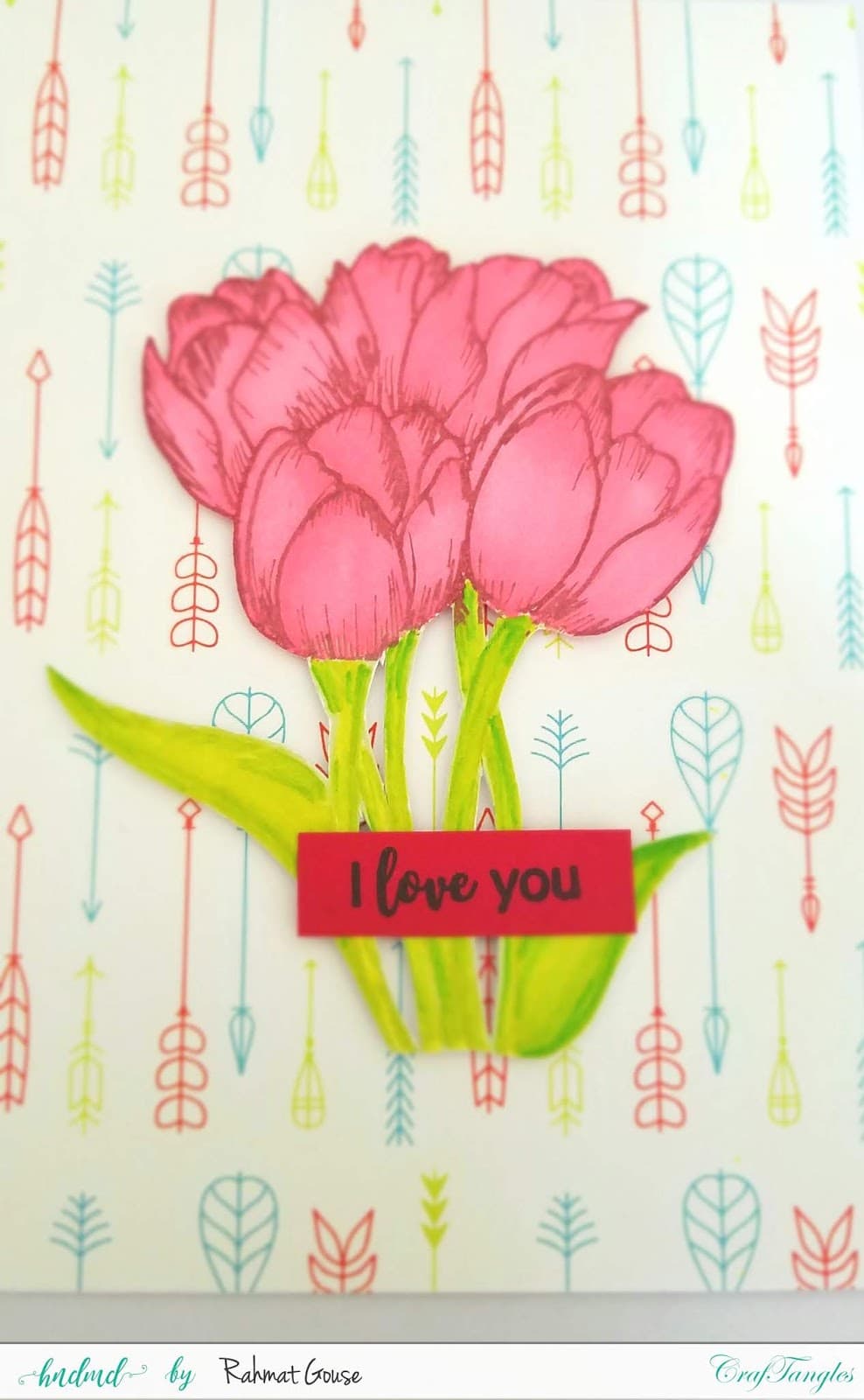 Pattern paper and flower stamps 3