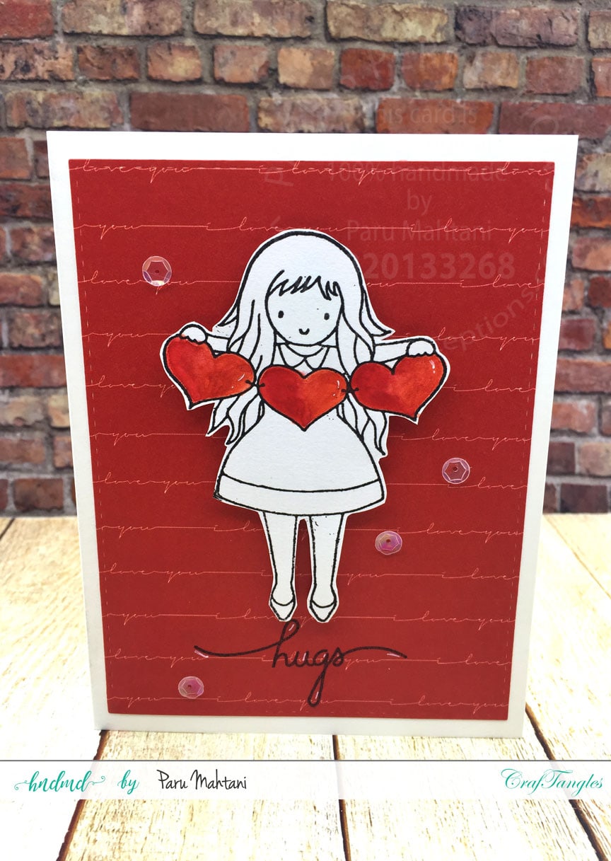 Quick Love cards using Patterned paper. 3