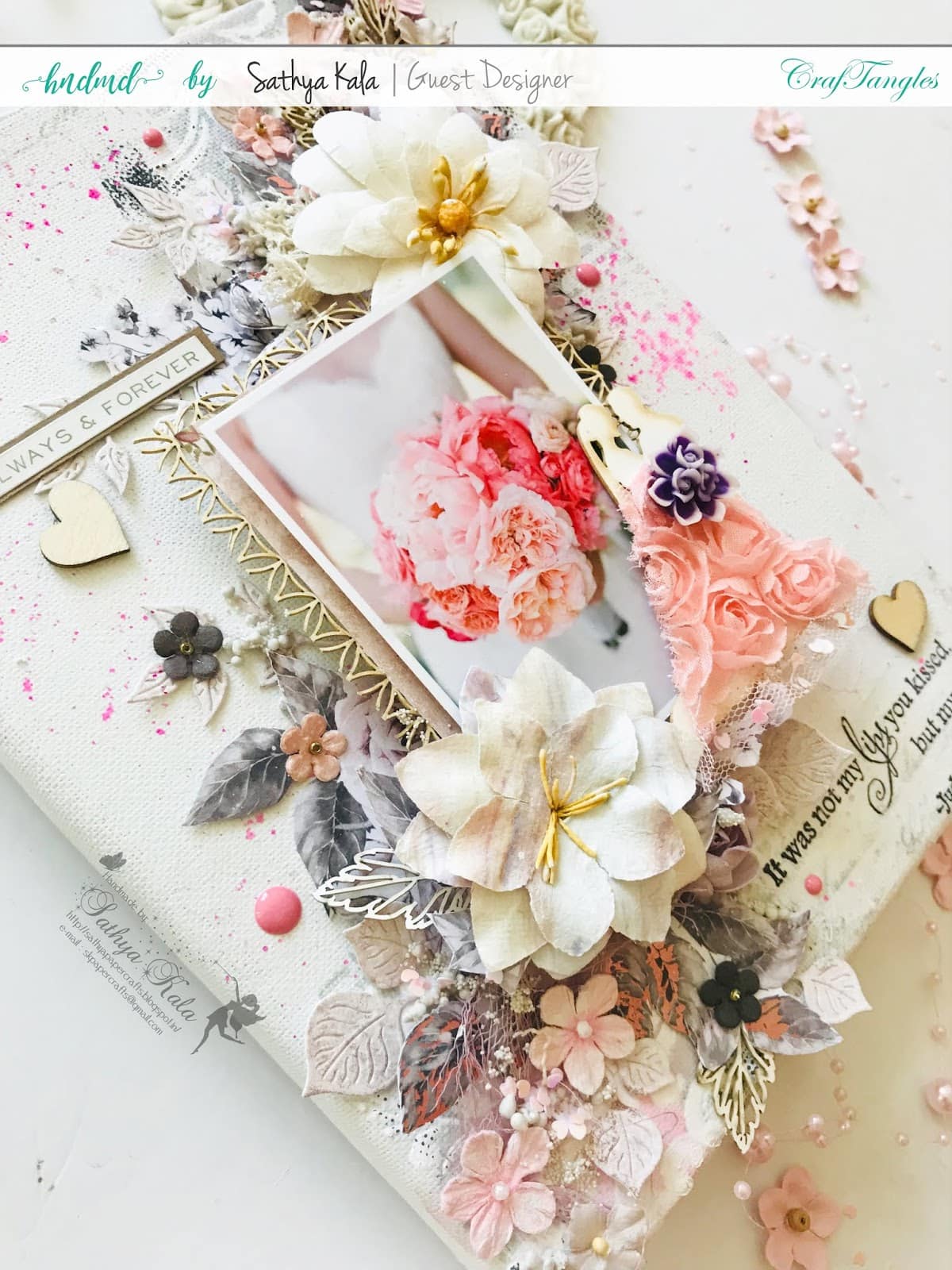Mixed media Canvas - Guest post by Sathya Kala 8