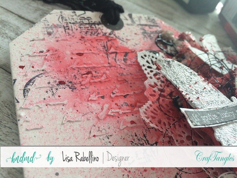 Mixed media tag "Be Different" with video tutorial 4