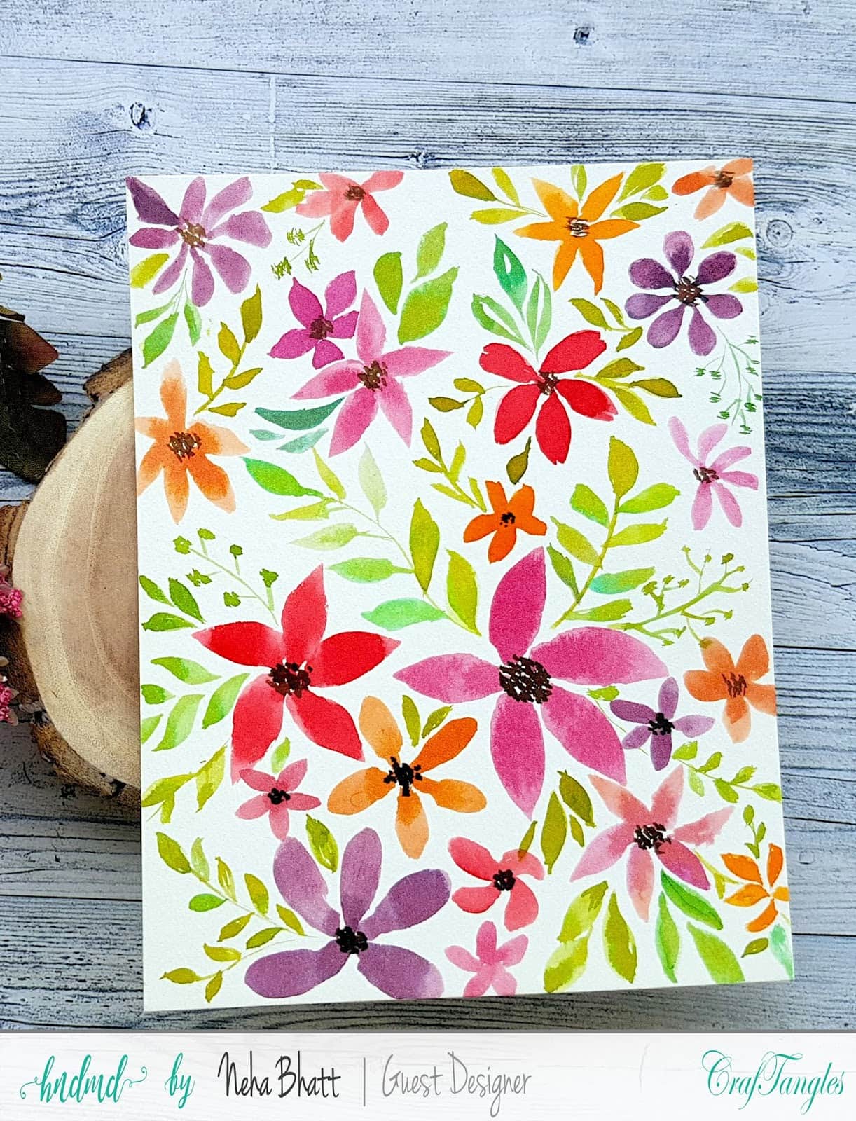 Various ways to use CrafTangles liquid watercolors by Neha Bhatt 3