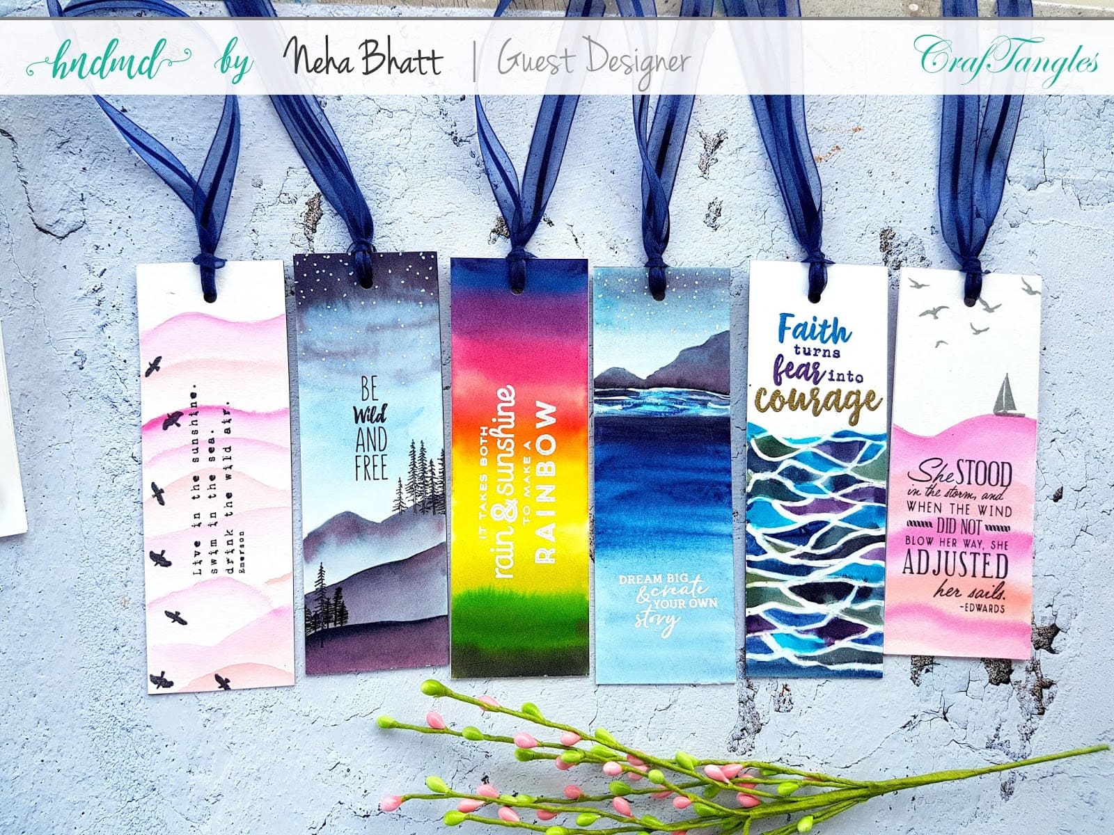 Various ways to use CrafTangles liquid watercolors by Neha Bhatt 7