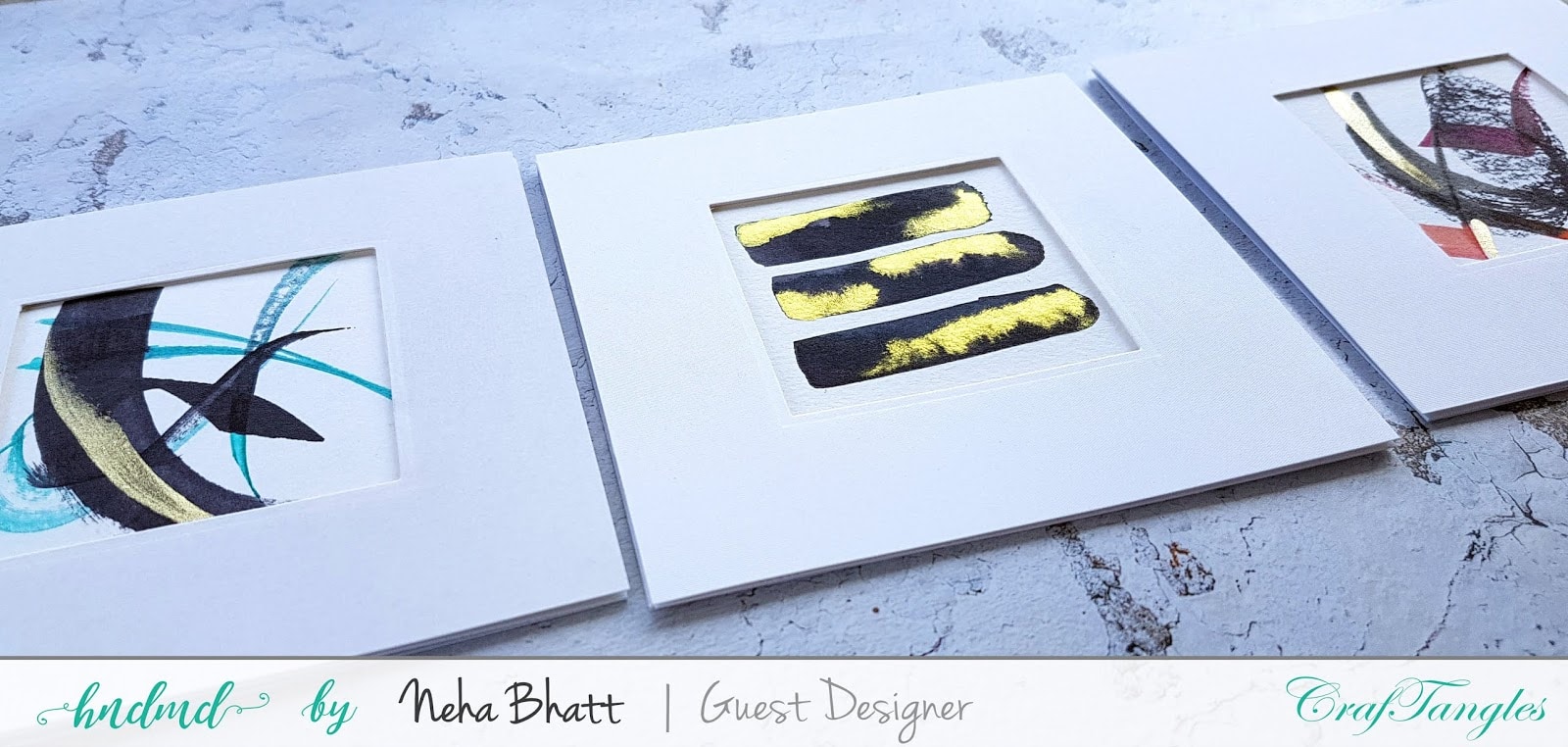Various ways to use CrafTangles liquid watercolors by Neha Bhatt 9