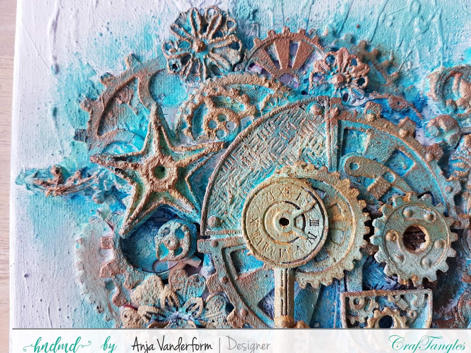 Patina Effect Canvas with a touch of Rust 2