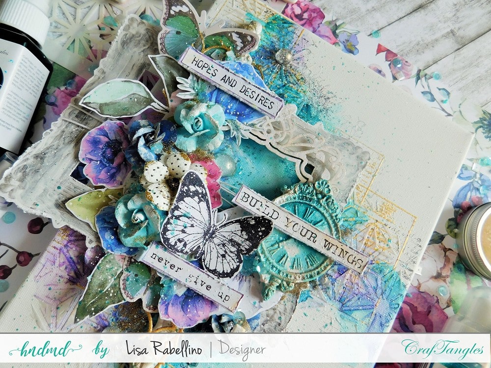 Romantic mixed media canvas by Lisa 5