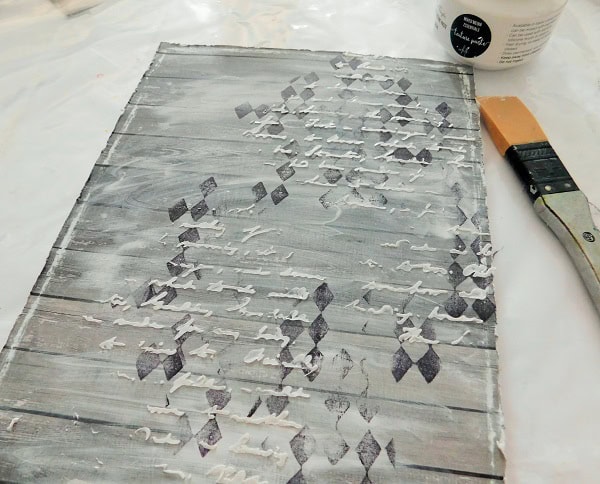 Mixed media canvas black and white by Lisa 3