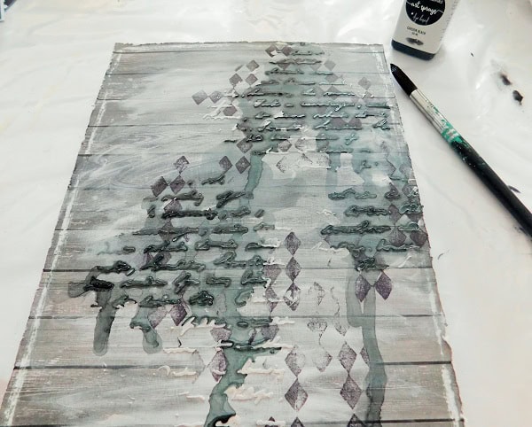 Mixed media canvas black and white by Lisa 4