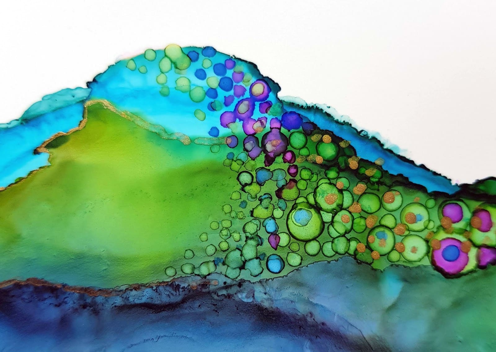 Some experiments with CrafTangles alcohol ink papers by Neha Bhatt [Periwinkle Creations] 10