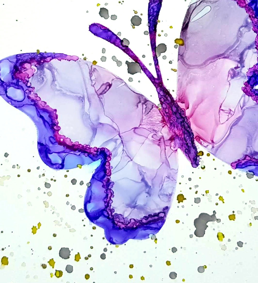 Some experiments with CrafTangles alcohol ink papers by Neha Bhatt [Periwinkle Creations] 19
