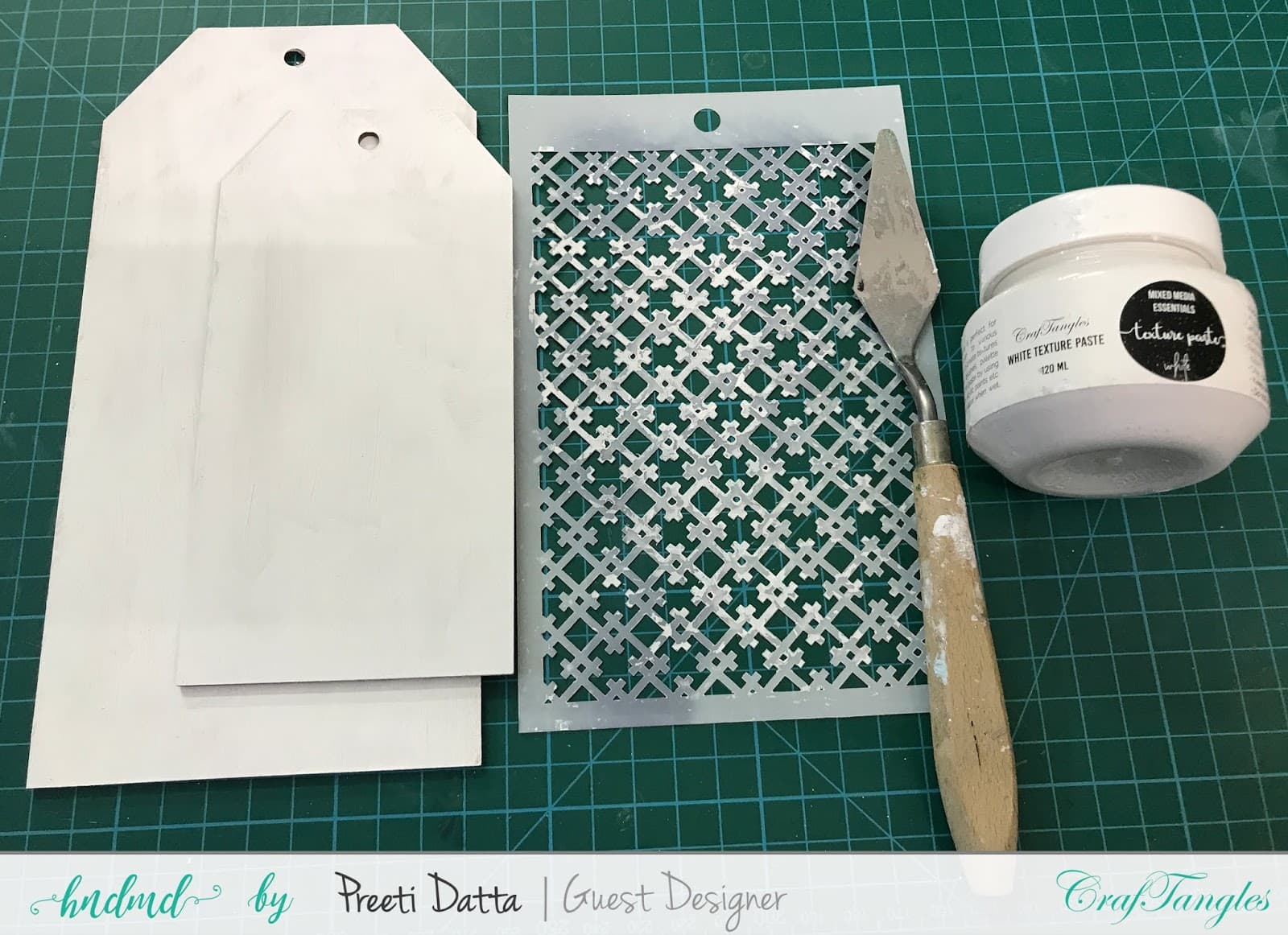 Floral Mixed Media Tag (with Pictorial) by Preeti Datta 17