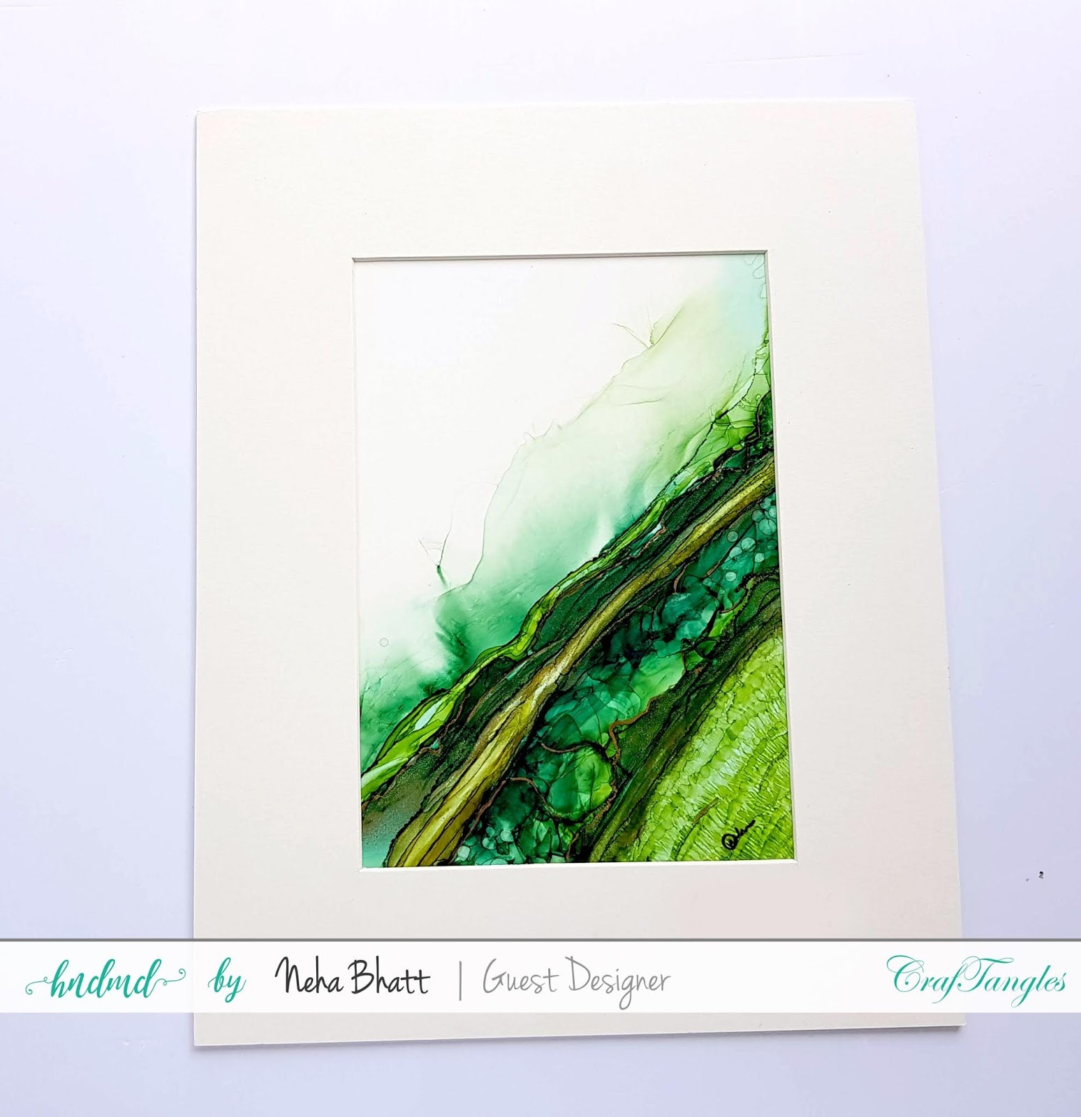 Some experiments with CrafTangles alcohol ink papers by Neha Bhatt [Periwinkle Creations] 5