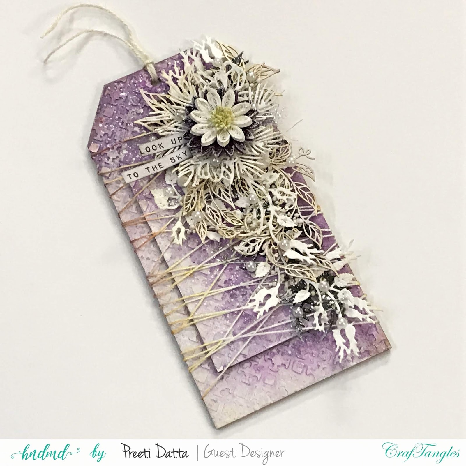 Floral Mixed Media Tag (with Pictorial) by Preeti Datta 3