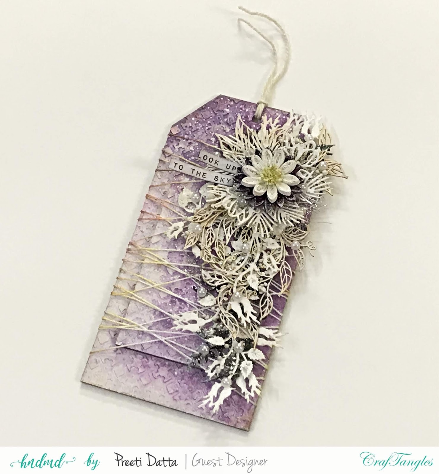 Floral Mixed Media Tag (with Pictorial) by Preeti Datta 4