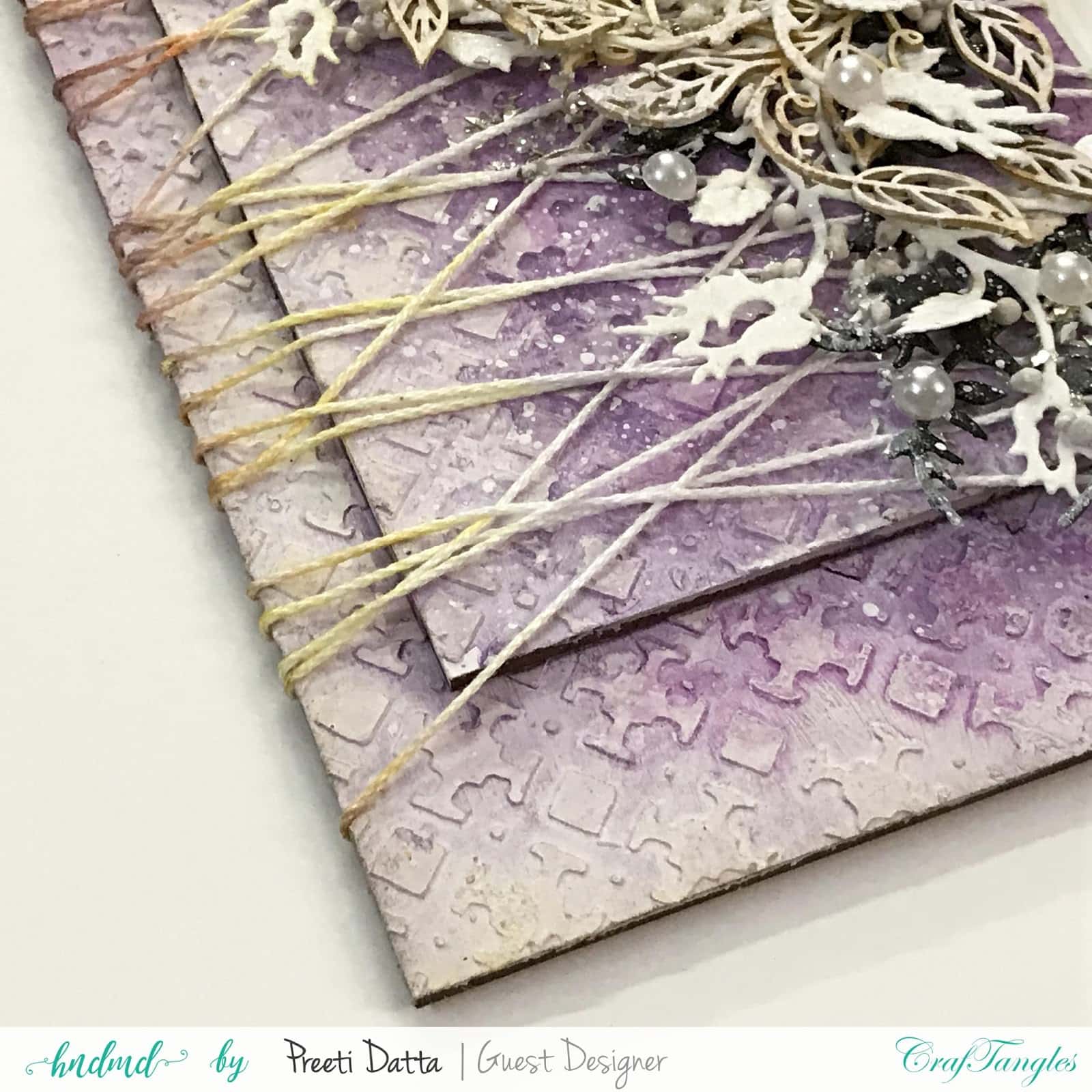 Floral Mixed Media Tag (with Pictorial) by Preeti Datta 5