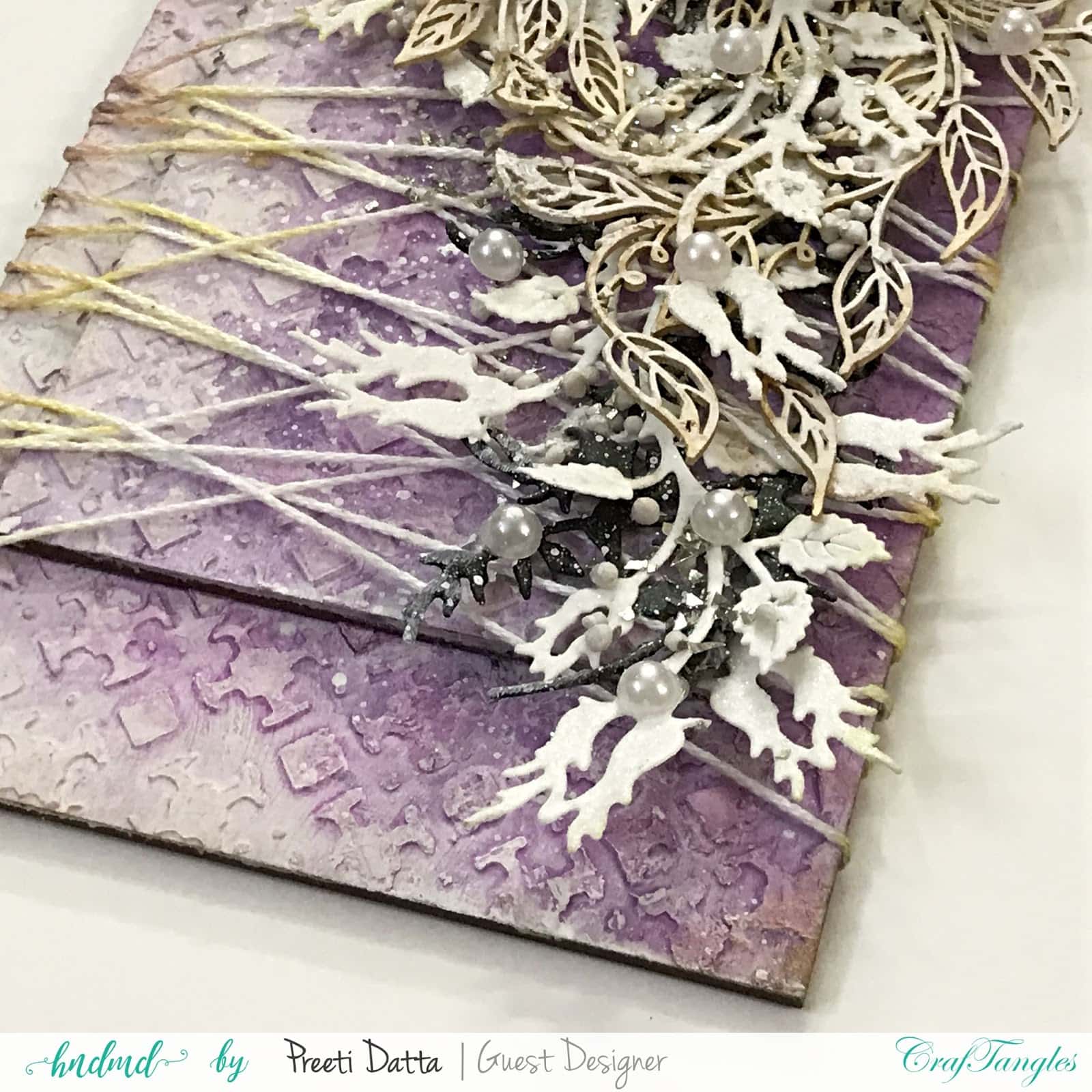 Floral Mixed Media Tag (with Pictorial) by Preeti Datta 6