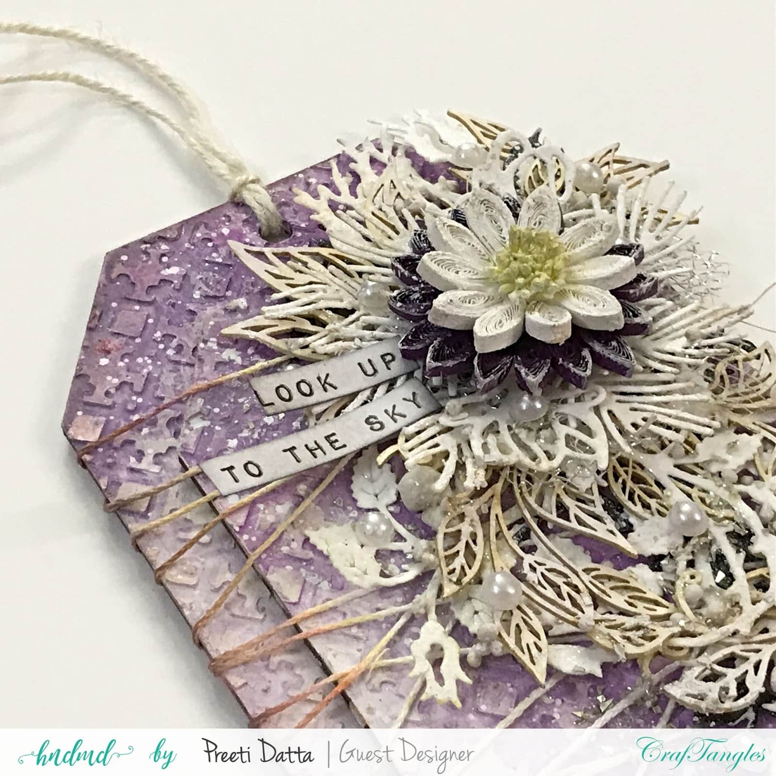 Floral Mixed Media Tag (with Pictorial) by Preeti Datta 7