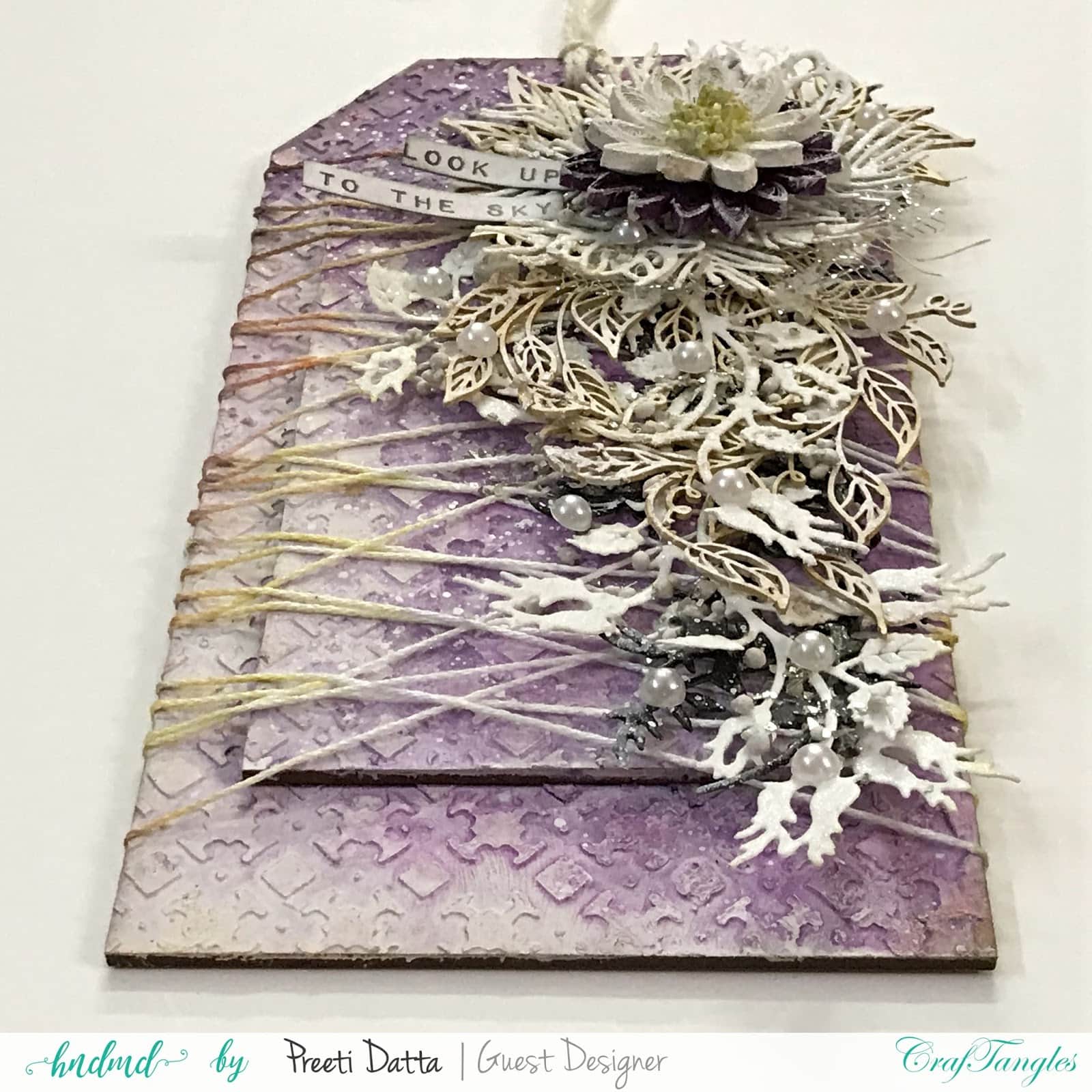 Floral Mixed Media Tag (with Pictorial) by Preeti Datta 13