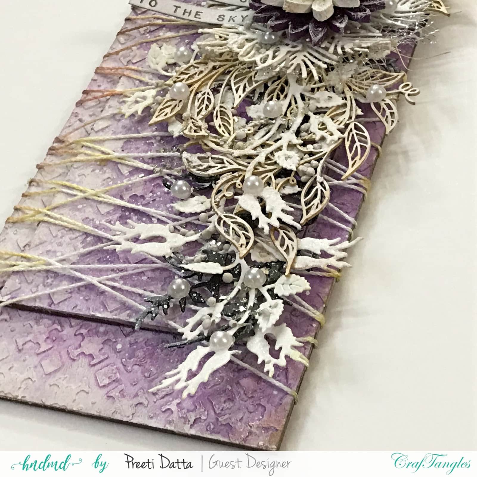 Floral Mixed Media Tag (with Pictorial) by Preeti Datta 14