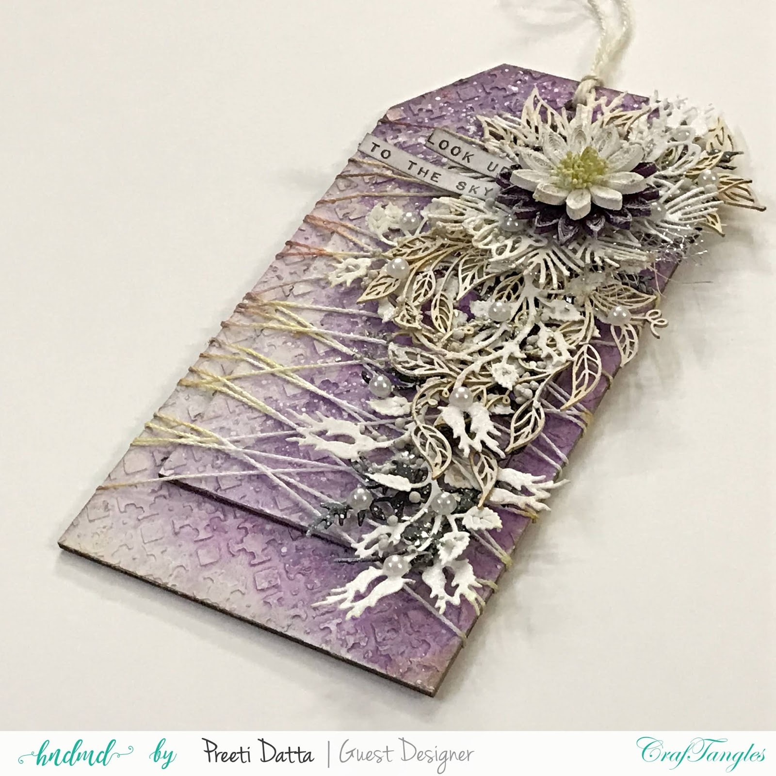 Floral Mixed Media Tag (with Pictorial) by Preeti Datta 15