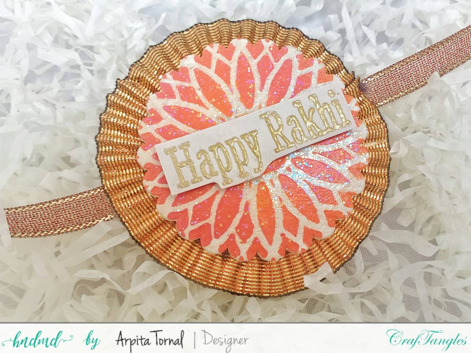 DIY Decoupage Rakhi's using CrafTangles decoupage products by Arpita Tornal 4