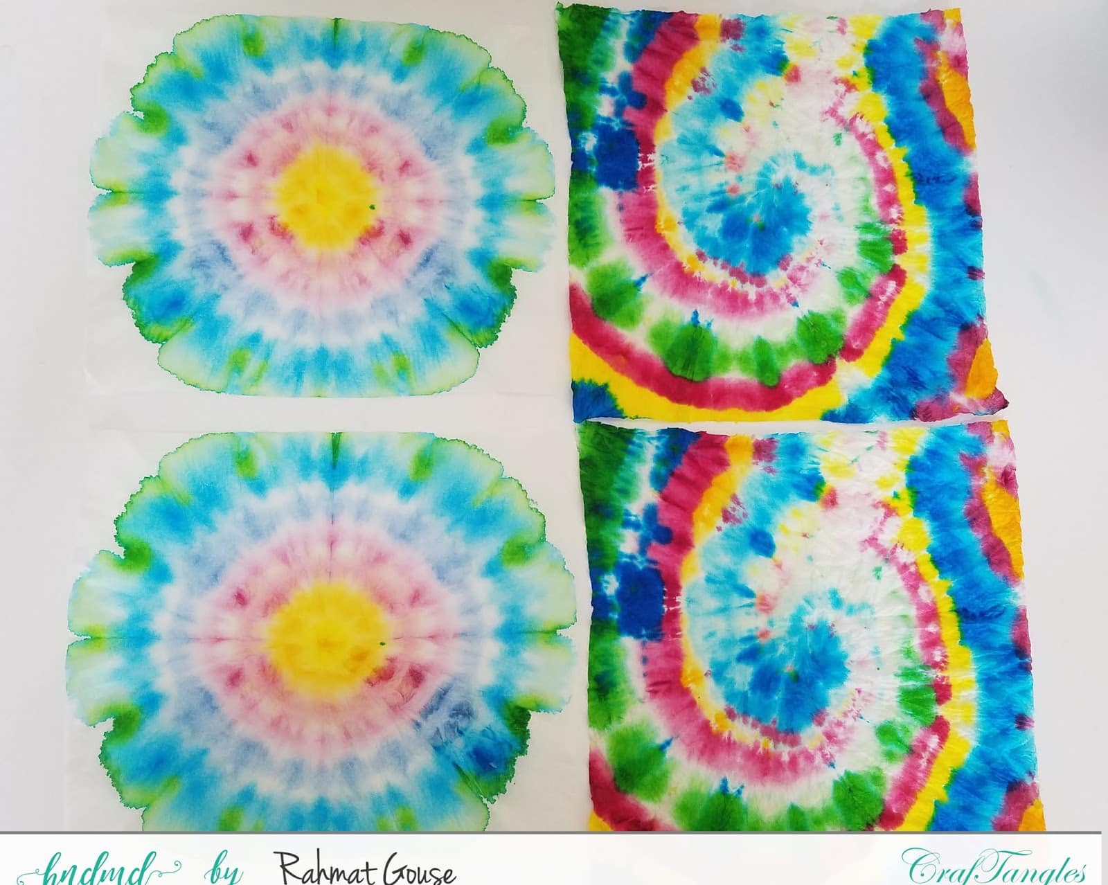 Tie N dye technique using Watercolors and tissue - Pictorial by Rahmat 3