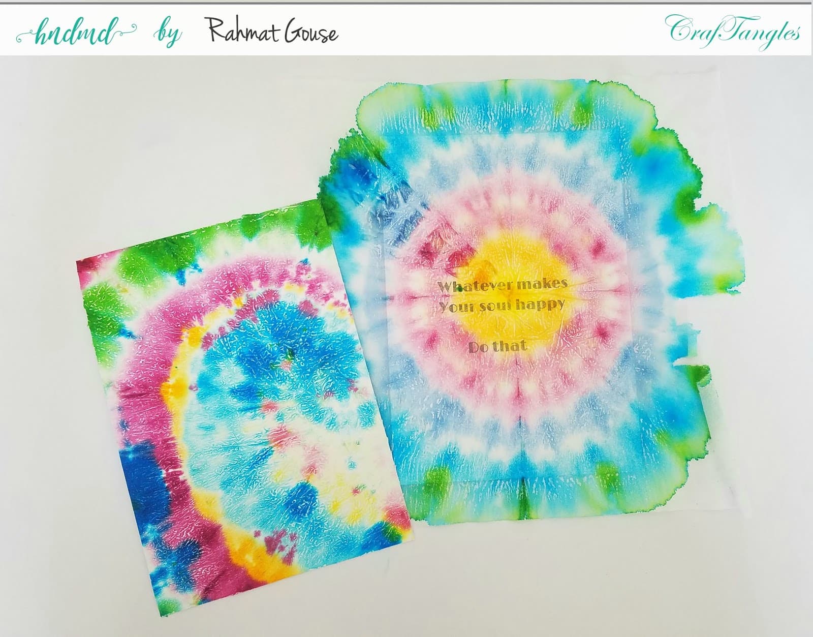 Tie N dye technique using Watercolors and tissue - Pictorial by Rahmat 6