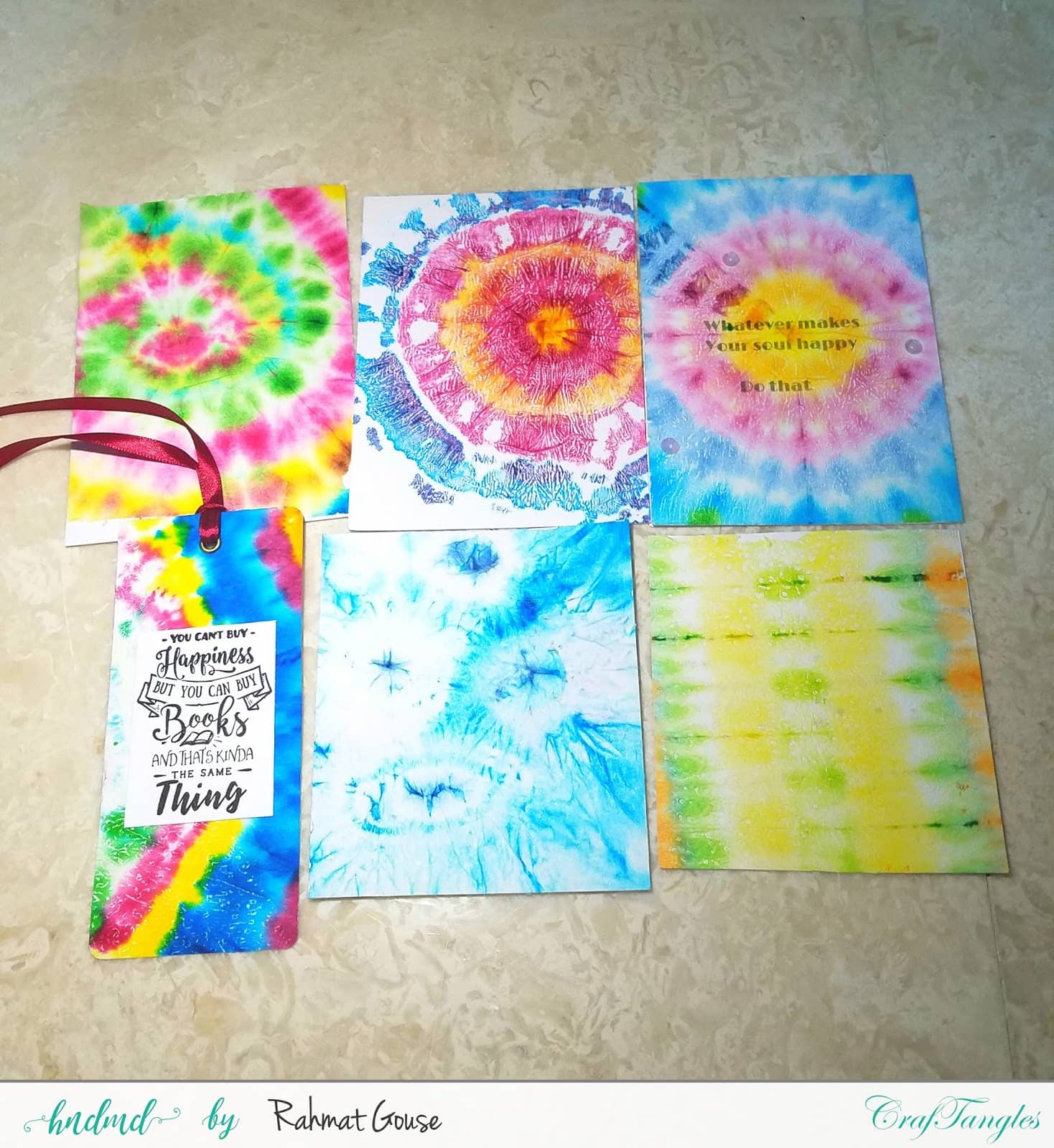 Tie N dye technique using Watercolors and tissue - Pictorial by Rahmat 12
