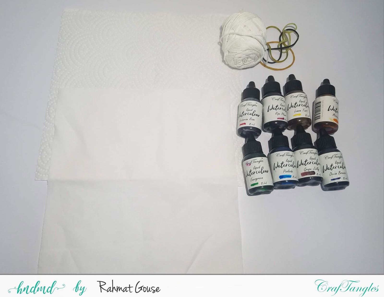 Tie N dye technique using Watercolors and tissue - Pictorial by Rahmat 1