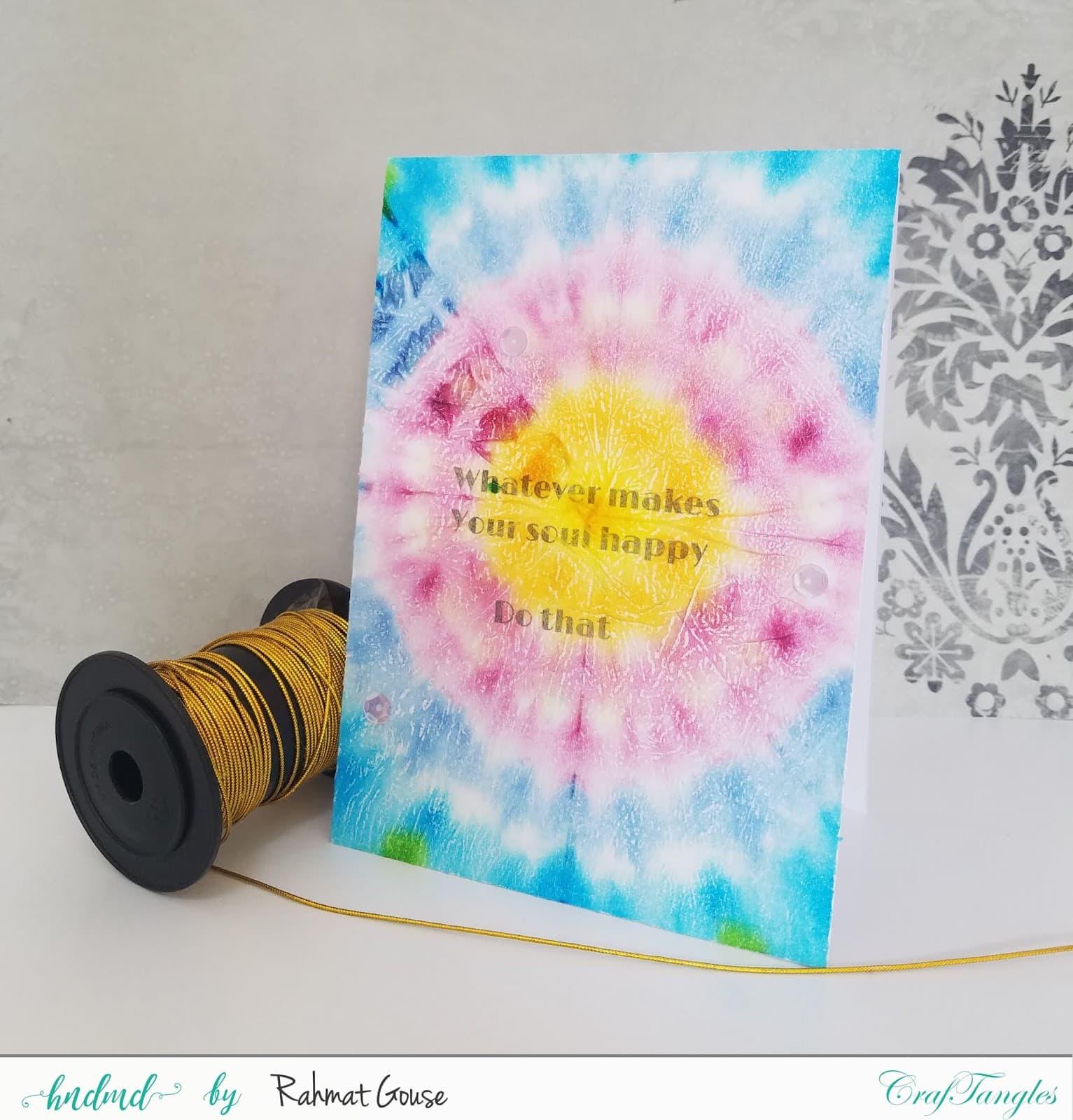 Tie N dye technique using Watercolors and tissue - Pictorial by Rahmat 10