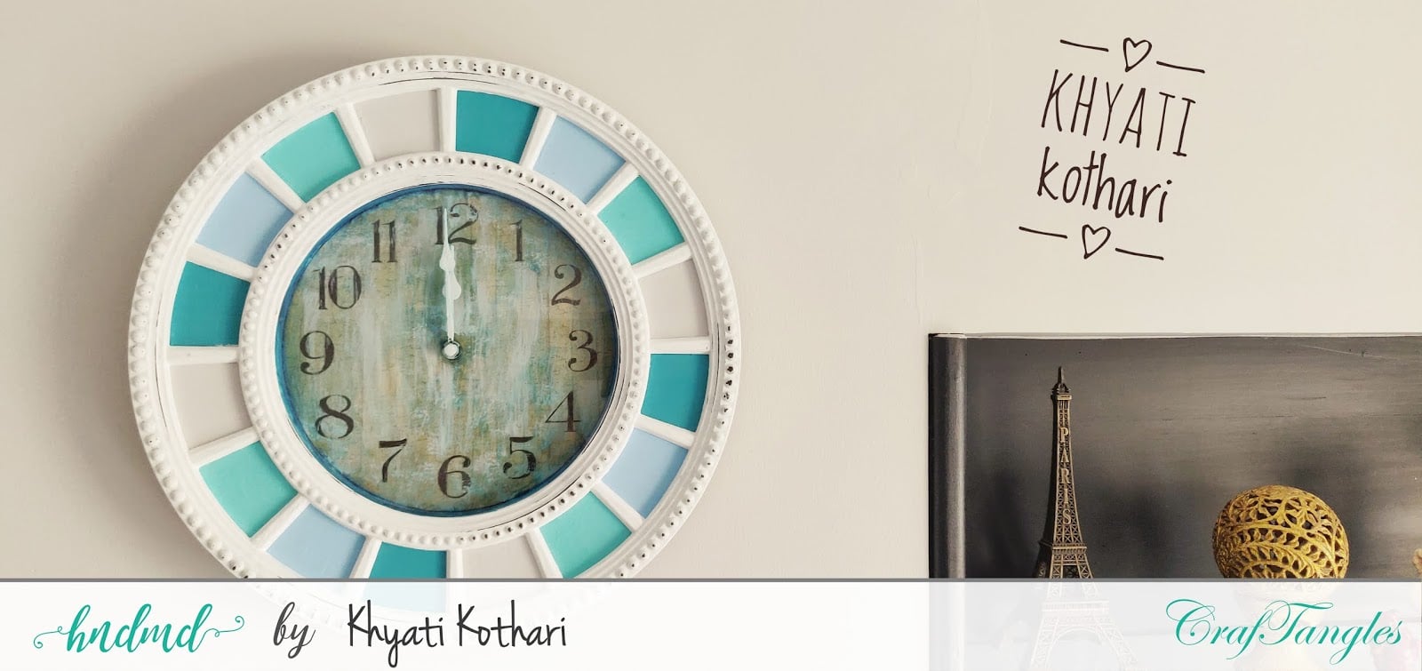 Altered Clock using CrafTangles products with Video Tutorial 2