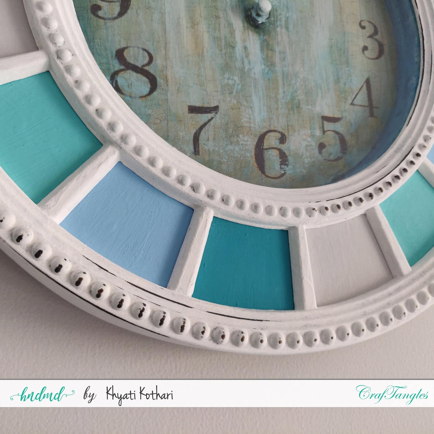 Altered Clock using CrafTangles products with Video Tutorial 4